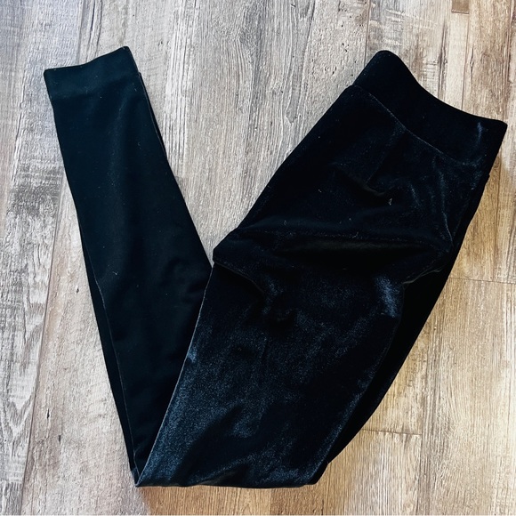 LOFT Pants - Loft Black velvet leggings size  XS NWT
